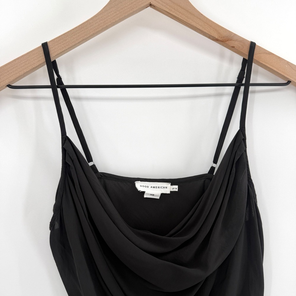Good American Cowl‎ Neck Bias Cut Chiffon Camisole - Picture 8 of 12
